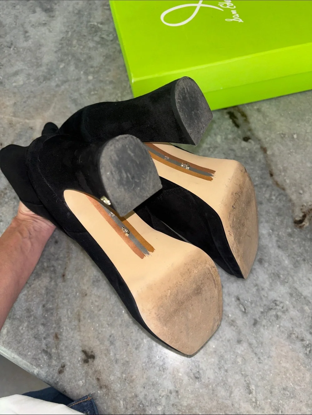 Sam Edelman Jaye Black Suede Booties, 8.5